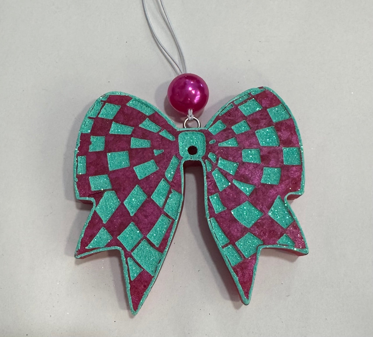 Checkered Bow | Car Freshie